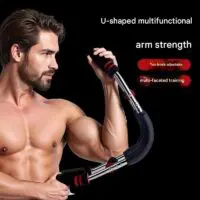 Эспандер Многофункциональный U-образный тренажер для развития силы рук, регулируемый по нагрузке 40 кг, для мышц рук, груди, запястий, с пружинным грифом для увеличения мышечной массы — изображение 5