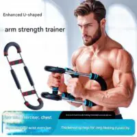 Эспандер Многофункциональный U-образный тренажер для развития силы рук, регулируемый по нагрузке 40 кг, для мышц рук, груди, запястий, с пружинным грифом для увеличения мышечной массы — изображение 4