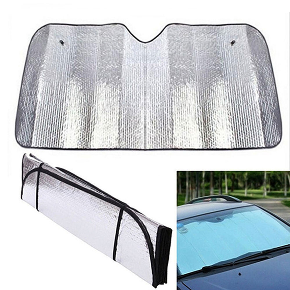 70x140sm Car Windshield Aluminum Foil Cover Sun Shade Foldable, Car Front  Window Sun Shade –
