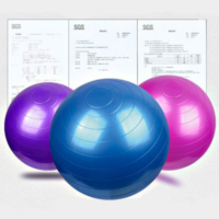 ფიტნეს ბურთი 65სმ იოგა სავარჯიშო პილატესის ბურთები - Image 10