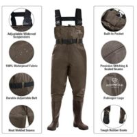 FISHINGSIR HISEA Fishing Waders for Men with Boots Chest Waders