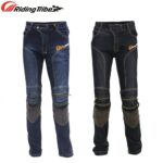 შარვალი/ჯინსის შარვალი ჯიბეებით დამცავი სამუხლეებით, Motorcycle RidingTribe ჯინსი, მამაკაცის მოტოციკლი Riding სამუხლეებით