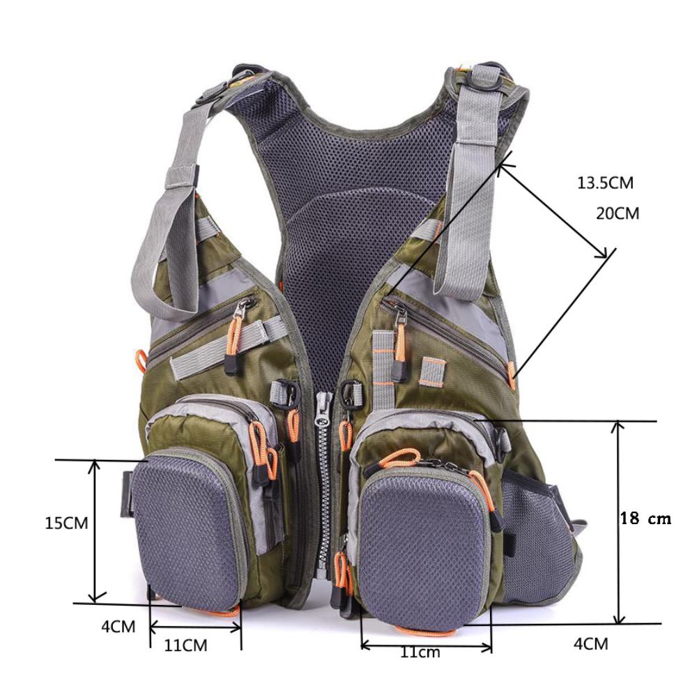 Backpack 28L life jacket/Multipurpose fishing/Portable fishing vest with  reflective strips, Fly Fishing Vests, Rescue backpack –