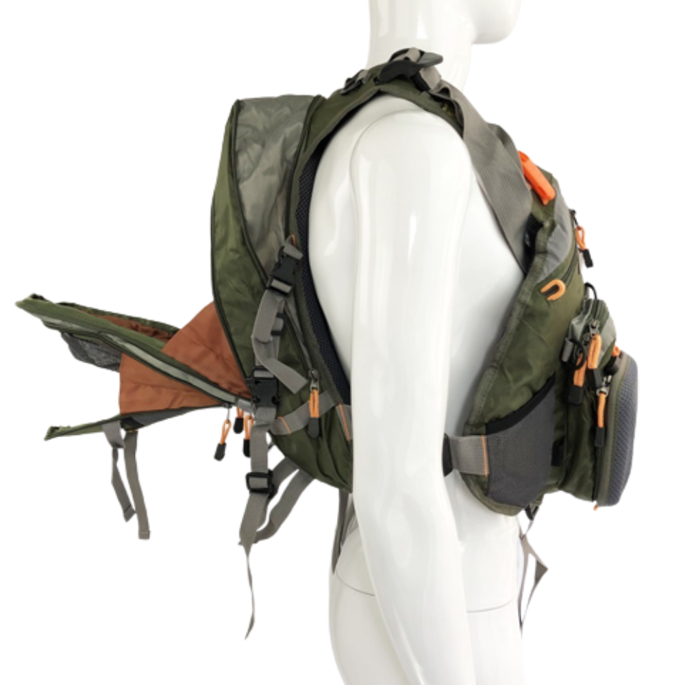 Anglatech Fly Fishing Backpack Vest Combo Chest Pack for Tackle Gear and  Accessories, Includes Water Bladder, Adjustable Size for Men and Women :  : Sports, Fitness & Outdoors