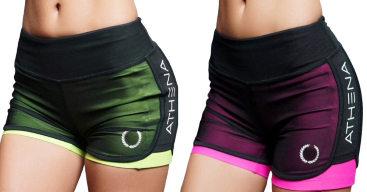 womans fitness training shorts –