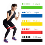 Набор разноцветных спортивных резинок для занятий фитнесом