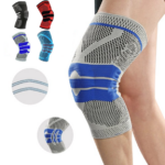 Наколенник, бандаж на коленный сустав с элементами кинезиотейпирования Аксессуар для спорта