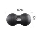 U-POWEX როლერი ორმაგი ლაკროსის არაქისის როლიკებით მასაჟის ბურთი ფეხისთვის, კისრის, ხერხემლის, მხრებისთვის, ტრიგერის წერტილის ფიზიკური თერაპია, მიოფასციალური კუნთების კვანძების მასაჟი , იოგა (შავი, 16 სმ x 8 სმ)