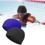 L-ზომა ნაჭრის საცურაო და აუზის ქუდი წყლის აკვაერობიკის , ქსოვილის უნისექსის ქუდები ცურვის