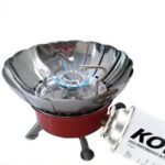 Газовая горелка Печь-Лотос с пьезподжигом на цанговый баллон  В комплекте газовый баллон KOVEA KGF-0220 Портативные газовые горелки ветрозащитные