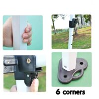 2x3 Tent Sliding Awning white Tents Metal (6 corners) Tarpaulin Waterproof Awning Red/Expandable awning with iron structure/Covering Canvas(6 corners, rectangular) - Image 4