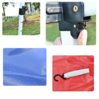 2x3 Tent Sliding Awning white Tents Metal (6 corners) Tarpaulin Waterproof Awning Red/Expandable awning with iron structure/Covering Canvas(6 corners, rectangular) - Image 5