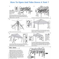 2x3 Tent Sliding Awning white Tents Metal (6 corners) Tarpaulin Waterproof Awning Red/Expandable awning with iron structure/Covering Canvas(6 corners, rectangular) - Image 6