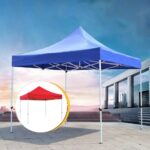 3X3 Tent Sliding Awning white Tents Metal (4 corners) Tarpaulin Waterproof Awning Red Blue/Expandable awning with iron structure/Covering Canvas(4 corners, rectangular)