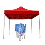 3x3 Шатер Раздвижной тент гармошка Шатры белый металл (6 угла) брезентовый водонепроницаемый Тент красный синий/Складная палатка с железной конструкцией/брезентом (6 угла, квадратная)