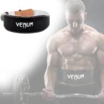 VENUM Weightlifting Belt Leather Power Lifting Lever Gym Training Straps VENUM HYPERLIFT LEATHER WEIGHTIFTING BELT – BLACK