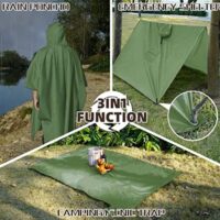 საწვიმარი პონჩო ლაბადა/მრავალფუნქციური ზურგჩანთის წვიმის საფარი - Image 9