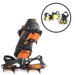 წრიაპი უნივერსალური სრიალის საწინააღმდეგო ყინულისთვის  10 კბილიანი წრიაპები, კრამპონის პროფესიონალური ყინულისა და თოვლის მოცურების საწინააღმდეგო ფეხსაცმლის საფარი/10 კბილიანი კრამპონის წვერებით