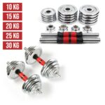 10-30კგ ჰანტელები/რეგულირებადი მძიმე ჰანტელი შტანგის ორმაგი დანიშნულების ნაკრები/უნივერსალური რკინის ჰანტელები/მკლავის კუნთების ვარჯიშისთვის/რეგულირებადი ჰანტელის ნაკრები, შტანგა