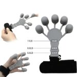 6.6-11LB GRIPSTER რეგულირებადი სილიკონის თითის სავარჯიშო/ხელის სავარჯიშო, თითების სავარჯიშო ესპანდერი/ესპანდერები (ვარჯიში თითების ფუნქციისა და მოძრაობის გასაუმჯობესებლად)  Grippy Finger Trainer