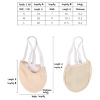 ნახევარძირიანი ბალეტის საცეკვაო ფეხსაცმელი წინდები/ელასტიური კანის ფერი რიტმული ტანვარჯიშის ფეხის ფეხსაცმელი რბილი ნახევრად წინდები ნაქსოვი (ბალეტი) - Image 5