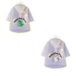 საბავშვო საწვიმარი ბიჭებისა და გოგონებისთვის 1-9 წლამდე, ღია ცის ქვეშ სალაშქრო საწვიმარი გამჭვირვალე სკოლის ბავშვის სპეციალური პორტატული პონჩო