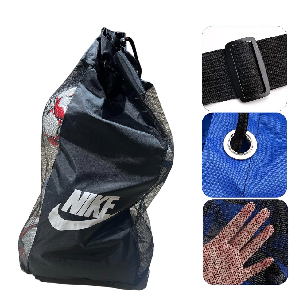 ფეხბურთის ბურთის ჩანთა NIKE/ფეხბურთის ჩასადები ტომარა/სპორტული ჩანთა ბურთებისთვის (ტომარა ჩანთა ბურთისთვის და სხვა ფიტნეს მოწყობილობებისთვის) - Image 1