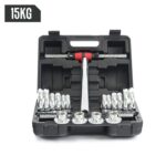 15kg Barbell, dumbbell set/Dumbbells/Adjustable Heavy Dumbbell Barbell Dual Purpose Set/Universal Iron Dumbbells/For Arm Muscle Training/Adjustable Dumbbell Set (barbells/dumbbells/barbell)