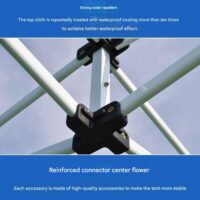 2x2 Шатер Раздвижной тент гармошка Шатры белый металл (6 угла) брезентовый водонепроницаемый Тент синий/Складная палатка с железной конструкцией/брезентом (6 угла, квадратная) — изображение 5