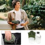 მათარა 1,3ლ. ალუმინის  სამხედრო ლაშქრობის, ქვაბი საჭმლის მომზადებისთვის ტურიზმის, მოგზაურობისთვის/სალაშქრო/პორტატული ალუმინის სამხედრო წყლის ბოთლი ჭიქით და სახურავით/ჭიქა, ჭიქები (მათარა, ჭურჭელი,კოლბა)