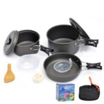 Camping Cookware Set 2-3 People DS-300 (Utensils), Pot, Pan, Camping Utensils Picnic Kitchen Set Pot Pan Set