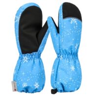 Перчатки для детей 3–11 лет. Зимние лыжные теплые ветрозащитные перчатки для детей и взрослых. — изображение 5