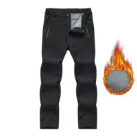 Trousers Men's Warm Waterproof  Thermal fleece Lined Pants for Autumn Winter Spring Hiking Casual Workwear Mountains - Image 13