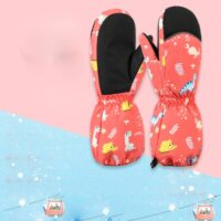 Перчатки для детей 3–11 лет. Зимние лыжные теплые ветрозащитные перчатки для детей и взрослых. — изображение 8