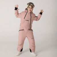 სათხილამურო  კომბინიზონი 4-16 წლამდე კოსტიუმები ბავშვებისთვის, საბავშვო, მოზრდილების ბიჭები და გოგონები თბილი შესქელებული ქარგაუმტარი წყალგაუმტარი აცვიათ მდგრადი ერთი დაფის ორმაგი დაფის ერთ ცალი სათხილამურო კოსტუმი - Image 9