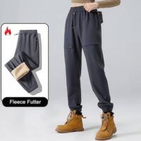 Trousers Warm Unisex Waterproof Velvet Lined Thermal Pants for Autumn Winter Spring Hiking Casual Workwear Mountains/unisex - Image 13