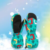 Перчатки для детей 3–11 лет. Зимние лыжные теплые ветрозащитные перчатки для детей и взрослых. — изображение 9