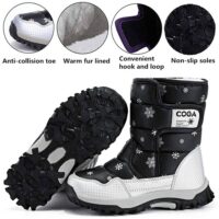 ჩექმა საბავშვო, წყალგაუმტარი ზამთრის ჩექმები, დათბილული ბავშვის ზამთრის ფეხსაცმელი, ზამთრის თბილი ფეხსაცმელი ბიჭებისთვის და გოგონებისთვის - Image 15