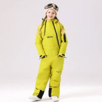 სათხილამურო  კომბინიზონი 4-16 წლამდე კოსტიუმები ბავშვებისთვის, საბავშვო, მოზრდილების ბიჭები და გოგონები თბილი შესქელებული ქარგაუმტარი წყალგაუმტარი აცვიათ მდგრადი ერთი დაფის ორმაგი დაფის ერთ ცალი სათხილამურო კოსტუმი - Image 15