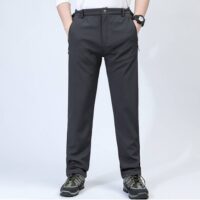 Trousers Men's Warm Waterproof  Thermal fleece Lined Pants for Autumn Winter Spring Hiking Casual Workwear Mountains - Image 5