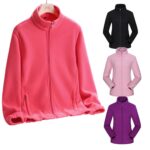 Женская флисовая жакет/толстая теплая жакет/двусторонний флисовый жакет/куртки (одежда)