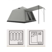 ავტომატურად გასაბერი სალაშქრო კარავი/გარე საკემპინგო მანქანის კარავი/ტენტები, წყალგაუმტარი კარავი ლაშქრობისთვის, პიკნიკისთვის - Image 2