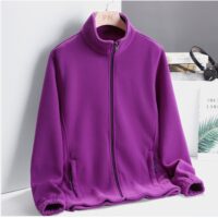 Женская флисовая жакет/толстая теплая жакет/двусторонний флисовый жакет/куртки (одежда) — изображение 8