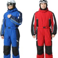 კომბინიზონი სათხილამურო, კოსტუმი ზამთრის მამაკაცის და ქალის თბილი სათხილამურო შარვალი კაპიუშონიანი სათხილამურო კოსტუმი