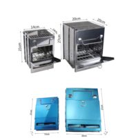 პორტატული ხის ღუმელი სალაშქრო უჟანგავი ფოლადის დასაკეცი მსუბუქი კემპინგ ქურები სამოგზაურო BBQ/ბარბექიუ პიკნიკი ლაშქრობა/პიკნიკი ღუმელი/ ღუმელი/საქვაბე - Image 3