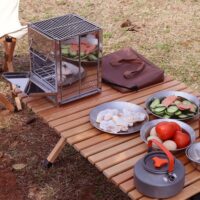 პორტატული ხის ღუმელი სალაშქრო უჟანგავი ფოლადის დასაკეცი მსუბუქი კემპინგ ქურები სამოგზაურო BBQ/ბარბექიუ პიკნიკი ლაშქრობა/პიკნიკი ღუმელი/ ღუმელი/საქვაბე - Image 5