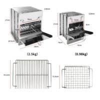 პორტატული ხის ღუმელი სალაშქრო უჟანგავი ფოლადის დასაკეცი მსუბუქი კემპინგ ქურები სამოგზაურო BBQ/ბარბექიუ პიკნიკი ლაშქრობა/პიკნიკი ღუმელი/ ღუმელი/საქვაბე - Image 4