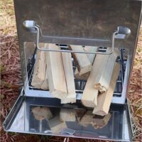 პორტატული ხის ღუმელი სალაშქრო უჟანგავი ფოლადის დასაკეცი მსუბუქი კემპინგ ქურები სამოგზაურო BBQ/ბარბექიუ პიკნიკი ლაშქრობა/პიკნიკი ღუმელი/ ღუმელი/საქვაბე - Image 7