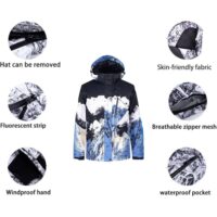 სათხილამურო ქურთუკი და შარვალი ზამთრის კოსტუმი ქალებისა და მამაკაცებისთვის, ზამთრის კომბინიზონი, წყალგაუმტარი ქურთუკები და შარვალები ქარგაუმტარი სნოუბორდის კოსტიუმი ზამთრის ორეული ტანსაცმელი სპორტისთვის ლაშქრობისთვის - Image 7