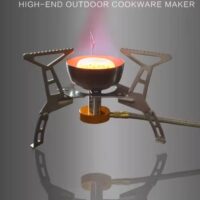 Кемпинговая печь, раздельная ветрозащитная переносная печь, горелка для походов, печь для пикника, духовка — изображение 3